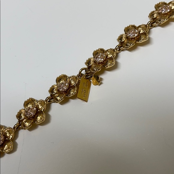 Kate Spade Pink and Gold Flower Necklace - Picture 2 of 3